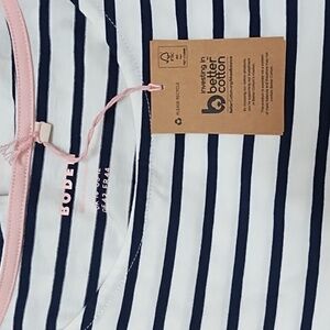 Ella Short Sleeve Breton T Shirt Ivory/Navy NWT!